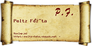 Peltz Fáta névjegykártya